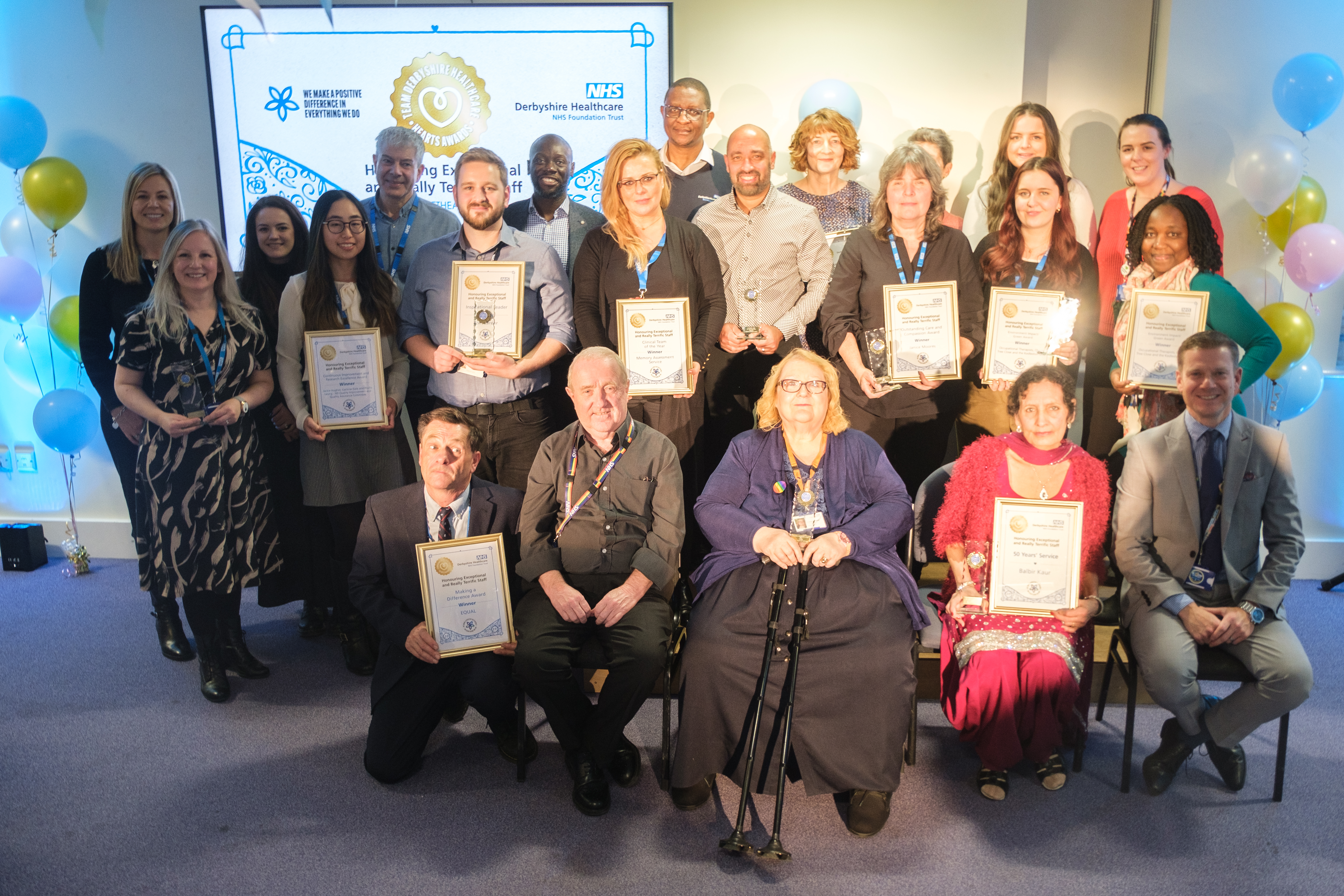 Derbyshire Healthcare celebrates staff success at its annual Honouring Excellent and Really Terrific Staff (HEARTS) Awards